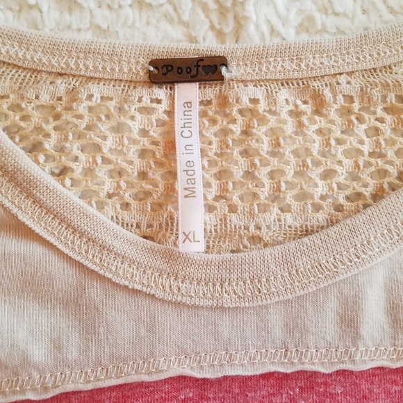 Lace back pink gray top size XL lightweight - Picture 7 of 8